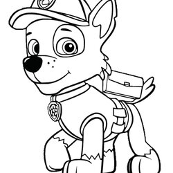 Outstanding Marshall Paw Patrol Coloring Page Pages Sheets Skye Solid Co
