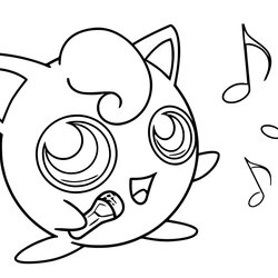Champion Pokemon Singing Coloring Pages