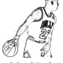 Marvelous Michael Jordan Coloring Page For Kids And Adults Home Bulls Dunking Educative Dunk