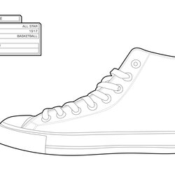 Superb Sneaker Template Printable World Holiday