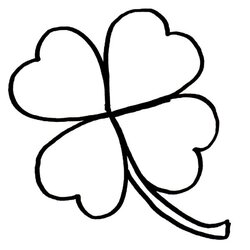 Preeminent Four Leaf Clover Coloring Pages Best For Kids Luck Drawing Shamrock Printable Good Lucky Outline
