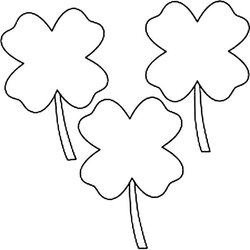 Outstanding Four Leaf Clover Coloring Pages Best For Kids Lucky Charm Three Charms Outline Color Template