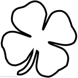 Brilliant Leaf Clover Coloring Pages Linear