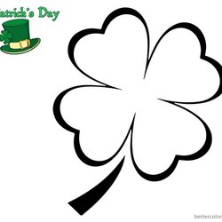 Sublime Four Leaf Clover Coloring Pages For St Patrick Day Simple Kids Printable Color Print