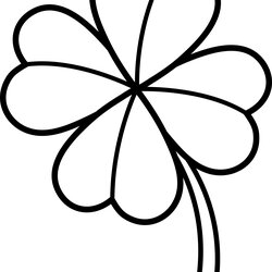 Out Of This World Four Leaf Clover Coloring Pages Best For Kids Easy