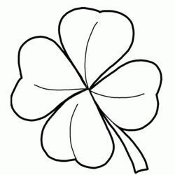 The Highest Standard Four Leaf Clover Coloring Pages Best For Kids Drawing St Clovers Sheets Colouring
