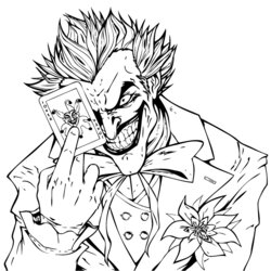 High Quality Joker Coloring Pages Best For Kids Drawing Dark Knight Batman Colouring Heart Playing Adult