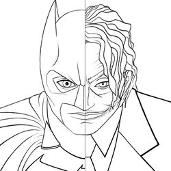 Superior Joker Coloring Pages Best For Kids Batman Colouring Cartoon Drawing Fighting Color Choose Board