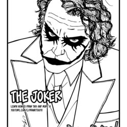 Outstanding The Joker Dark Knight Draw It Too Coloring Colouring Page