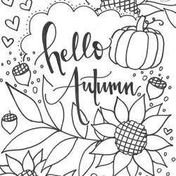Splendid Autumn Coloring Pages Images