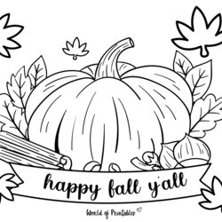 The Best Fall Coloring Pages For Kids Adults World Of