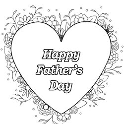 Worthy Father Day Adult Coloring Pages Mother Fathers Heart Flowers Mothers