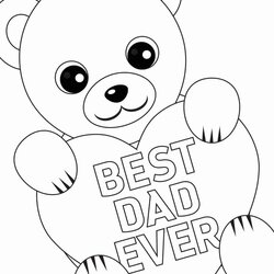 Free Printable Day Coloring Card And Page Fathers Pages Father Cards Print Bear Cute Kids Teddy Sheets Crafts