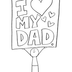 Father Day Printable Coloring Page Fathers Daddy Clicking Sunday
