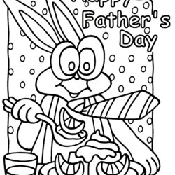 Smashing Fathers Day Coloring Pages Kids Father Happy Color Treat Print Bunny Cards Crayola Printable Popular