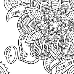 Preeminent Adult Curse Word Coloring Pages Template
