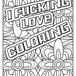 Outstanding Adult Curse Word Printable Coloring Pages Digital Download