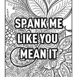 Superior Adult Curse Word Printable Coloring Pages Digital Download Spank Mandala