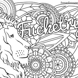 Superlative Curse Word Coloring Pages Printable At Free Adult Cuss Year Funny Old Swear Unique Powerful Color