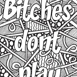 Very Good Free Printable Coloring Pages For Adults Swear Words Templates