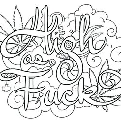 Worthy Adult Curse Word Coloring Pages Words Printable Cuss Swear Weed Name Graffiti Book Print Adults Color