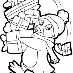 Free Christmas Coloring Pages Sheets Present Rocks