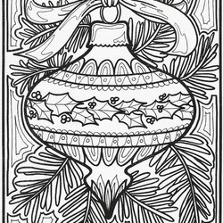 Marvelous Christmas Printable Coloring Pages Page Ornament For