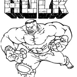 Spiffing Hulk Coloring Pages Printable Incredible