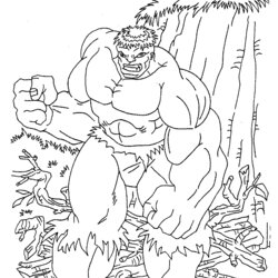 Tremendous Hulk The Avengers Coloring Pages Minister Incredible Sheets