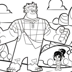 Wreck It Ralph Coloring Pages Best For Kids Sheets Downloads Colouring Sheet Disney