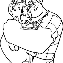 Worthy Wreck It Ralph Coloring Pages Disney