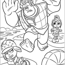 Preeminent Wreck It Ralph Coloring Pages Best For Kids Printable Para Disney Book Cartoon Info Colouring
