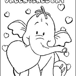 The Highest Standard Coloring Pages Valentines Day Free Printable Home Elephant Valentine Winnie Pooh Cards