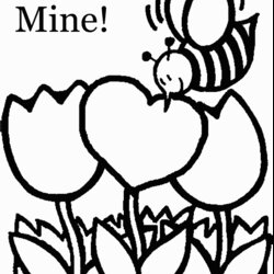 Day Coloring Pages Valentine Valentines Printable Disney Sheets Sheet Bumblebee Print Flowers Cute Crafts