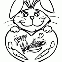 Superlative Free Printable Valentine Coloring Pages For Kids Bunny Valentines Rabbit Color Print Sheets Man