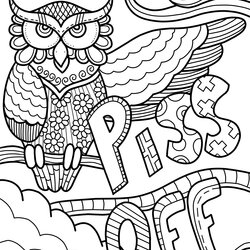 Great Free Printable Coloring Pages For Adults At Print Color Swear Words