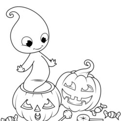 Smashing Cute Baby Ghost Coloring Page Free Printable Pages For Kids Halloween Categories From Jack Lantern