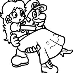 Daisy And Mario Coloring Page