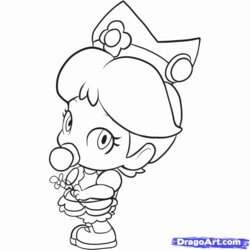 Fine Super Mario Daisy Coloring Pages