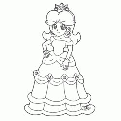 The Highest Standard Mario Princess Daisy Coloring Pages