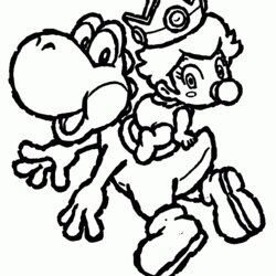 Worthy Free Princess Daisy Coloring Page Download Mario Baby Peach Pages Library