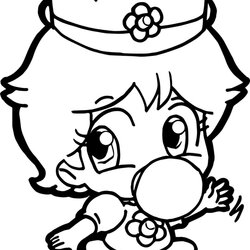 Fantastic Coloring Pages Of Daisy From Mario Kart Princess And Dora Rainbows Scaled