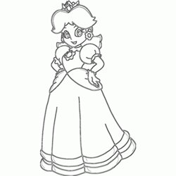 Wonderful Free Princess Daisy Coloring Page Download Peach Pages Mario Super Printable Baby Print Library