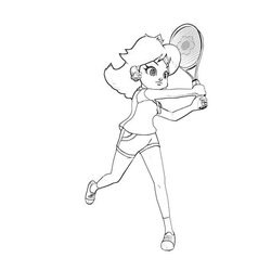 Marvelous Free Princess Daisy Coloring Page Download Sport Pages Printable Library Cartoon Comments