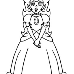 Admirable Princess Daisy Coloring Pages At Free Download Mario Peach Super Printable Info Print Bros