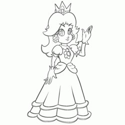 Legit Free Princess Daisy Coloring Page Download Pages Peach Library Line Popular