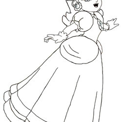 Smashing Princess Daisy Coloring Pages At Free Download Mario Peach Super Print Printable Paper Library