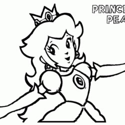 Princess Daisy Coloring Page Home Pages Popular