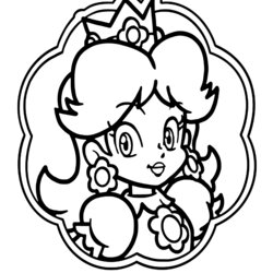 Princess Daisy Coloring Pages For Kids And Adults Lovely
