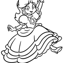 Spiffing Princess Daisy Coloring Pages Printable For Free Download Dancing